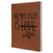Coffee Lover Leatherette Journal - Large - Single Sided - Angle View