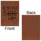 Coffee Lover Leatherette Journal - Large - Single Sided - Front & Back View
