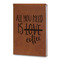 Coffee Lover Leatherette Journal - Large - Double Sided