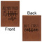 Coffee Lover Leatherette Journals - Large - Double Sided - Front & Back View