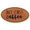Coffee Lover Leatherette Oval Name Badges with Magnet - Main