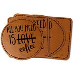 Coffee Lover Faux Leather Iron On Patch