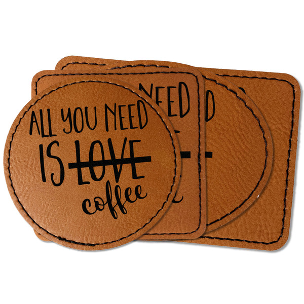 Custom Coffee Lover Faux Leather Iron On Patch