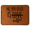 Coffee Lover Leatherette Patches - Rectangle