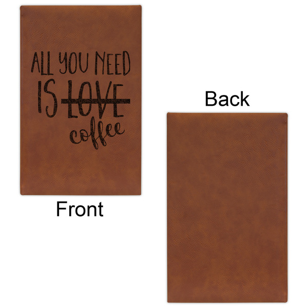 Coffee Lover Leatherette Sketchbooks - Small - Single Sided - Front & Back View