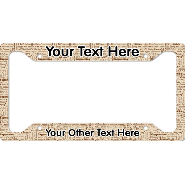 Custom Coffee Lover License Plate Frame - Style A (Personalized)