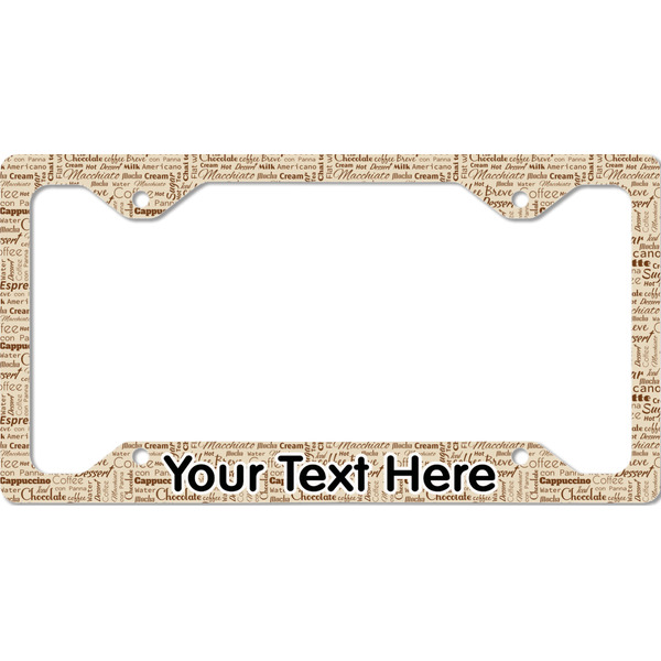 Custom Coffee Lover License Plate Frame - Style C (Personalized)