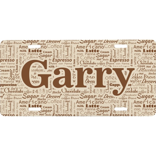 Custom Coffee Lover Front License Plate (Personalized)