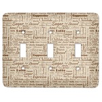 Coffee Lover Light Switch Cover (3 Toggle Plate)