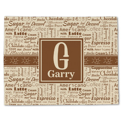 Coffee Lover Single-Sided Linen Placemat - Single w/ Name and Initial