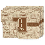 Coffee Lover Linen Placemat w/ Name and Initial