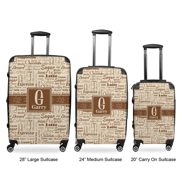 Coffee Lover Luggage Bags all sizes - With Handle