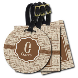 Coffee Lover Plastic Luggage Tag (Personalized)