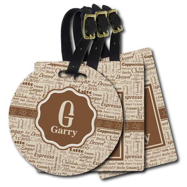 Custom Coffee Lover Plastic Luggage Tag (Personalized)