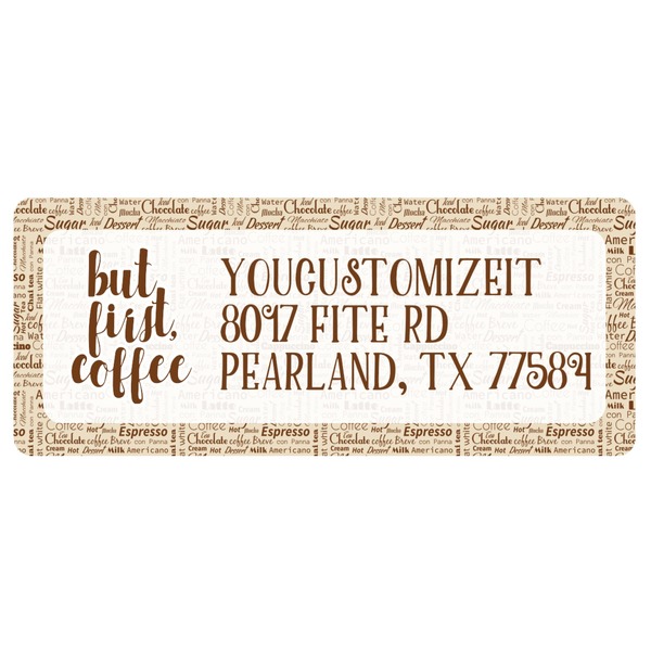 Custom Coffee Lover Return Address Labels (Personalized)