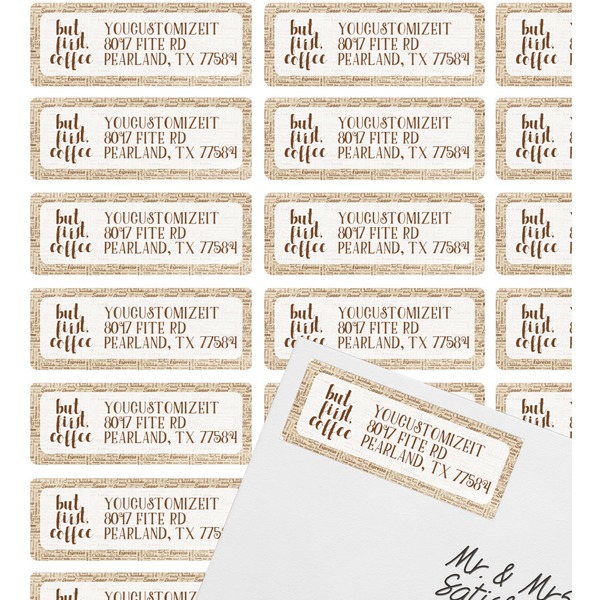 Coffee Lover Mailing Label on Envelope - Multiple Labels