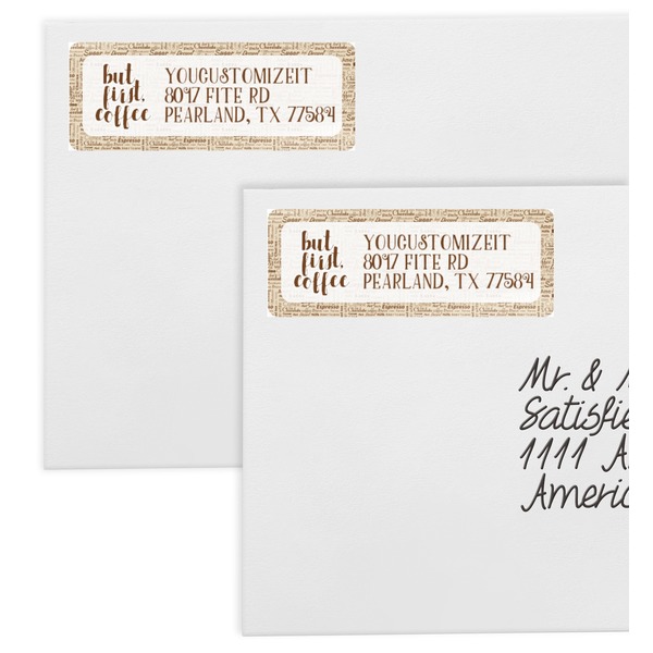 Coffee Lover Mailing Labels - Double Stack Close Up