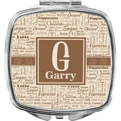 Coffee Lover Compact Makeup Mirror (Personalized)