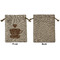 Coffee Lover Medium Burlap Gift Bag - Front Approval
