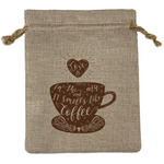 Coffee Lover Burlap Gift Bag