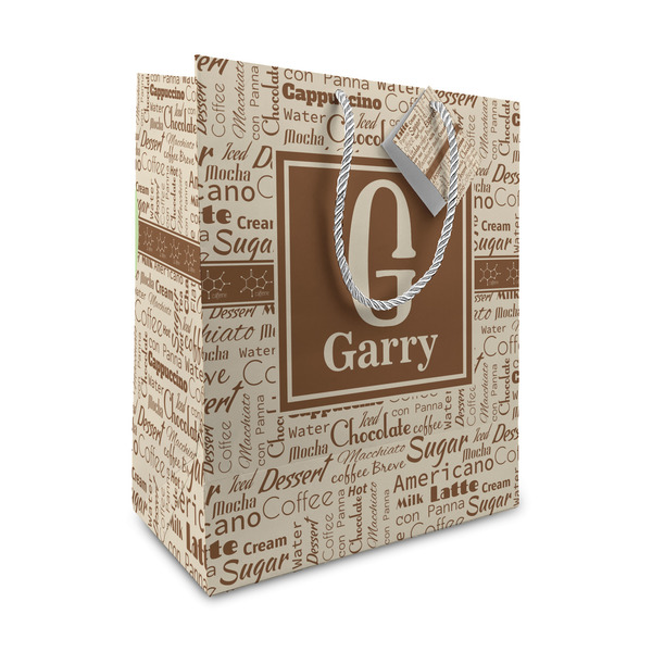 Custom Coffee Lover Medium Gift Bag (Personalized)