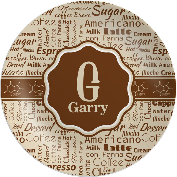 Custom Coffee Lover Melamine Plate (Personalized)