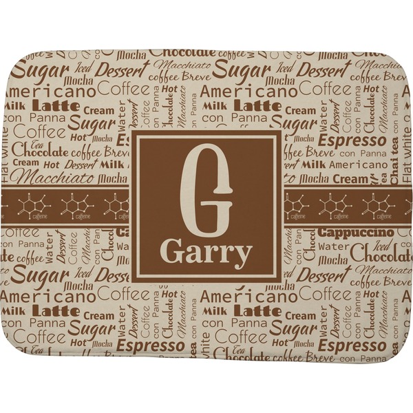 Custom Coffee Lover Memory Foam Bath Mat - 48"x36" (Personalized)