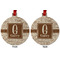 Coffee Lover Metal Ball Ornament - Front and Back
