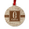 Coffee Lover Metal Ball Ornament - Double Sided w/ Name and Initial