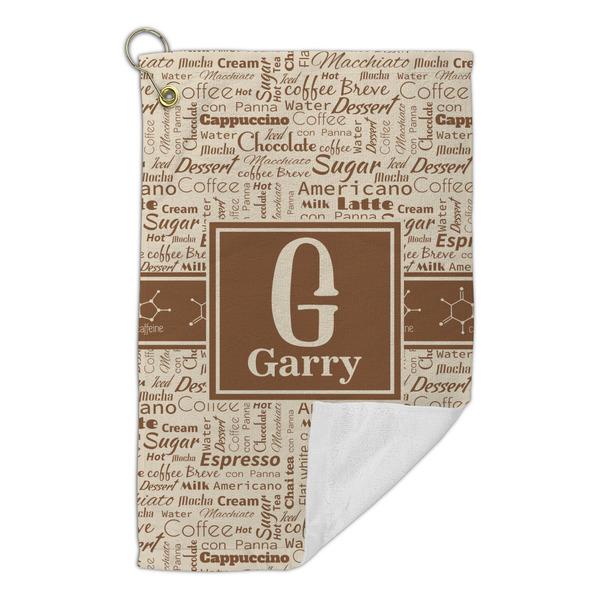 Coffee Lover Microfiber Golf Towels Small - FRONT FOLDED
