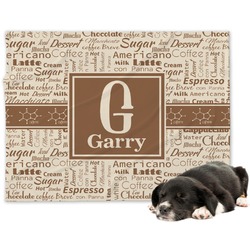 Coffee Lover Dog Blanket - Large (Personalized)