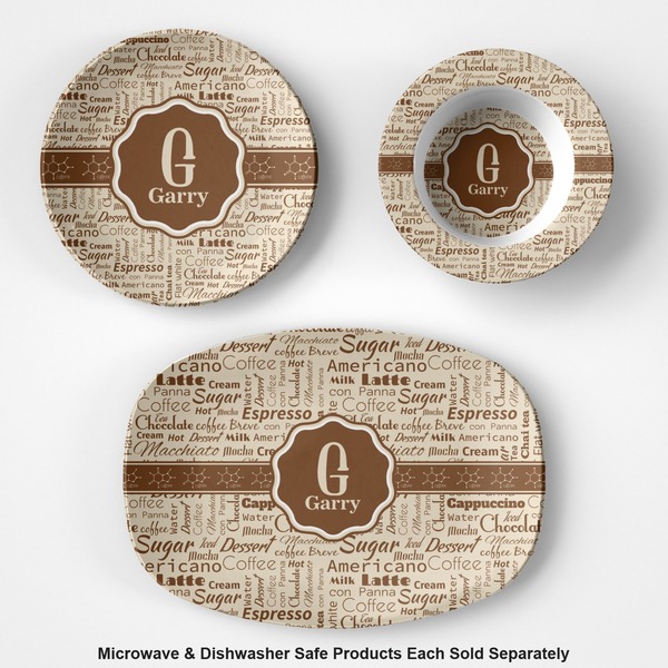 Coffee Lover Microwave & Dishwasher Safe CP Plastic Dishware - Group