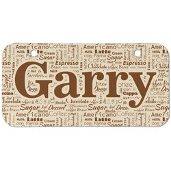 Coffee Lover Mini/Bicycle License Plate (2 Holes) (Personalized)