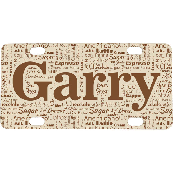 Custom Coffee Lover Mini / Bicycle License Plate (4 Holes) (Personalized)