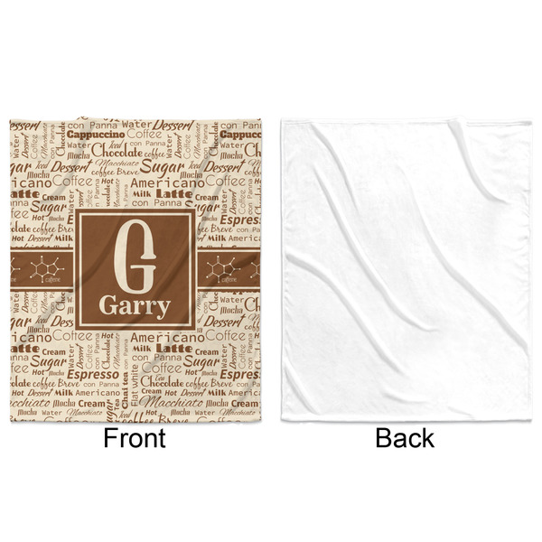 Coffee Lover Minky Blanket - 50"x60" - Single Sided - Front & Back