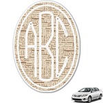 Coffee Lover Monogram Car Decal (Personalized)
