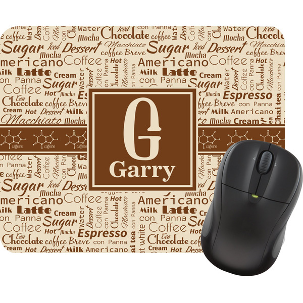 Custom Coffee Lover Rectangular Mouse Pad (Personalized)