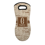 Coffee Lover Neoprene Oven Mitt w/ Name and Initial