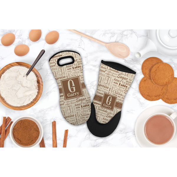 Coffee Lover Neoprene Oven Mitt - Lifestyle Image