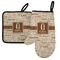 Coffee Lover Left Oven Mitt & Pot Holder Set w/ Name and Initial