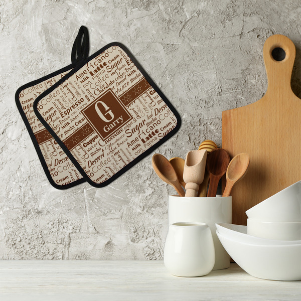 Coffee Lover Neoprene Pot Holder - Set of 2  LIFESTYLE