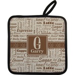 Coffee Lover Pot Holder w/ Name and Initial