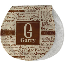 Coffee Lover Burp Pad - Velour w/ Name and Initial