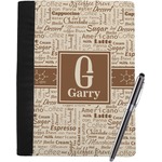 Coffee Lover Notebook Padfolio - Large w/ Name and Initial