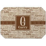 Coffee Lover Dining Table Mat - Octagon (Single-Sided) w/ Name and Initial