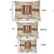 Coffee Lover Outdoor Dog Beds - SIZE CHART