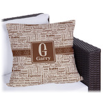Coffee Lover Outdoor Pillow - 18" (Personalized)