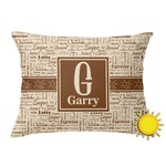 Coffee Lover Outdoor Throw Pillow (Rectangular) (Personalized)