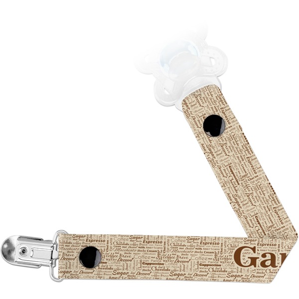 Custom Coffee Lover Pacifier Clip (Personalized)