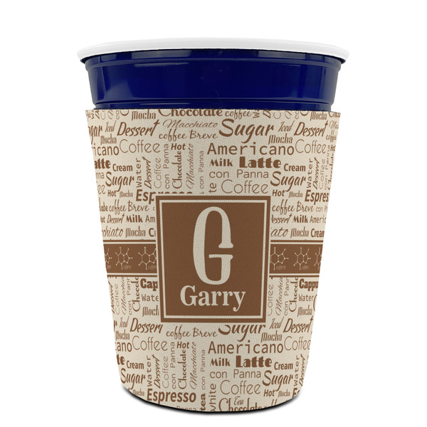 Coffee Lover Party Cup Sleeves - without bottom - FRONT (on cup)